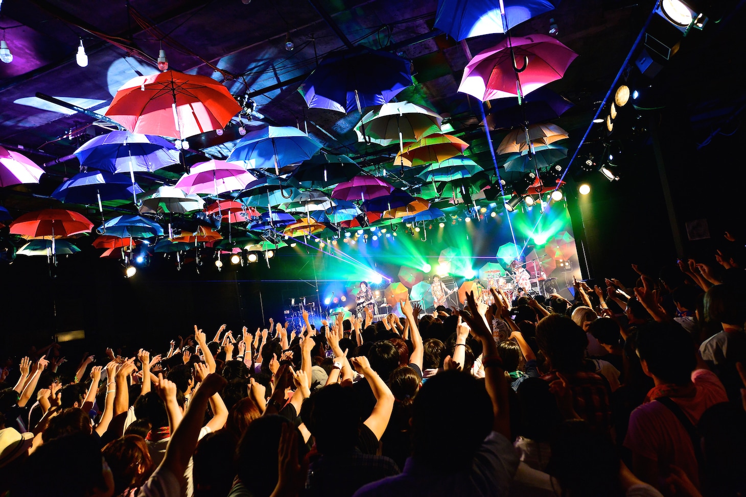 シナリオアート「ワンマンツアー 2015　[Scene #1] -Happy Umbrella-」東京・LIQUIDROOM公演の様子。（撮影：佐藤広理）