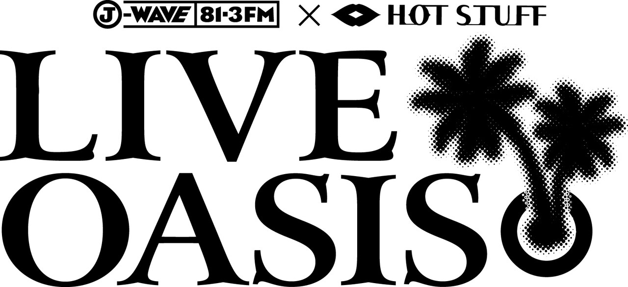 「J-WAVE×HOT STUFF "LIVE OASIS"」ロゴ