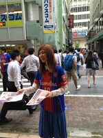 「エル・ゴラッソ」号外配布の様子。（Photo by BaO）