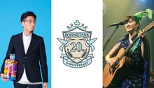 左からtofubeats、BONNIE PINKデビュー20周年記念ロゴ、BONNIE PINK。