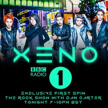 Crossfaith「Xeno」のBBC RADIO 1でのオンエア告知画像。
