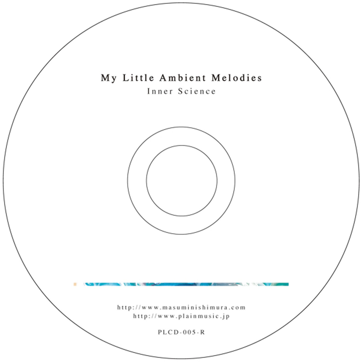 INNER SCIENCE「MY LITTLE AMBIENT MELODIES」のレーベルデザイン。