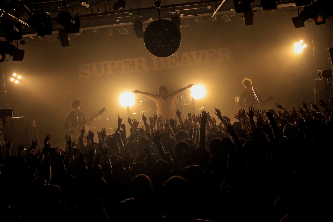 7月11日に東京・LIQUIDROOMで行われた「SUPER BEAVER『愛する』Release Tour 2015 ～愛とラクダ、10周年ふりかけ～」の様子。（Photo by HayachiN）