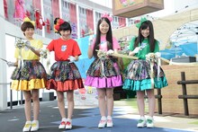 左から玉井詩織、百田夏菜子、佐々木彩夏、有安杏果。