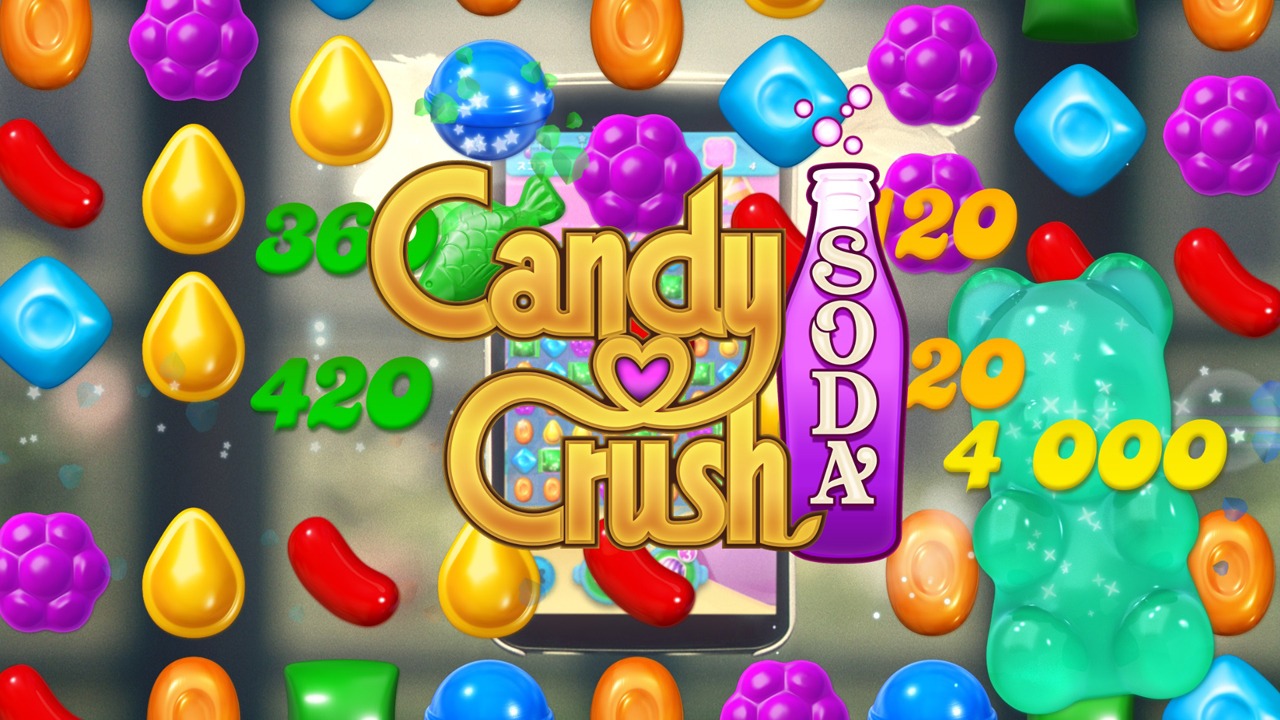 「キャンディークラッシュソーダ」新テレビCM「CANDY MY LOVE」篇のワンシーン。