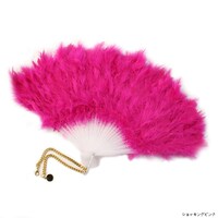 チャーム付きジュリ扇（羽根扇子）