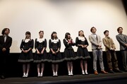 映画「脳漿炸裂ガール」初日舞台挨拶の様子。