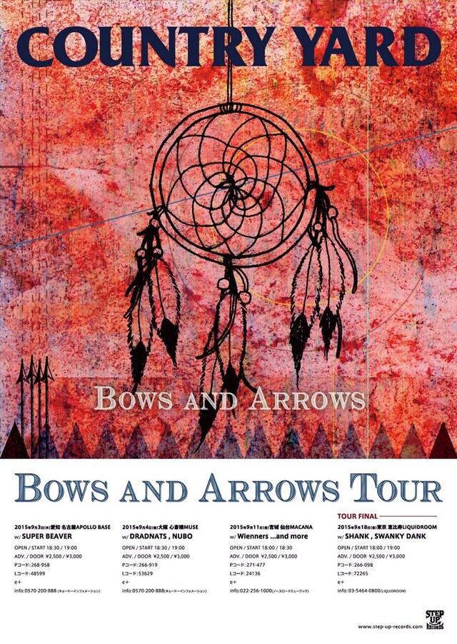 COUNTRY YARD「Bows And Arrows TOUR」告知用画像
