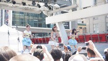 LinQによる「JAPANESE SUMMER FESTIVAL『日本祭り』」ライブの様子。 （写真提供：ジョブ・ネット）