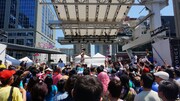 LinQによる「JAPANESE SUMMER FESTIVAL『日本祭り』」ライブの様子。 (写真提供:ジョブ・ネット)