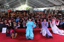 「Manga Festival 2015」でのゆるめるモ！（写真提供：YOU'LL RECORDS）