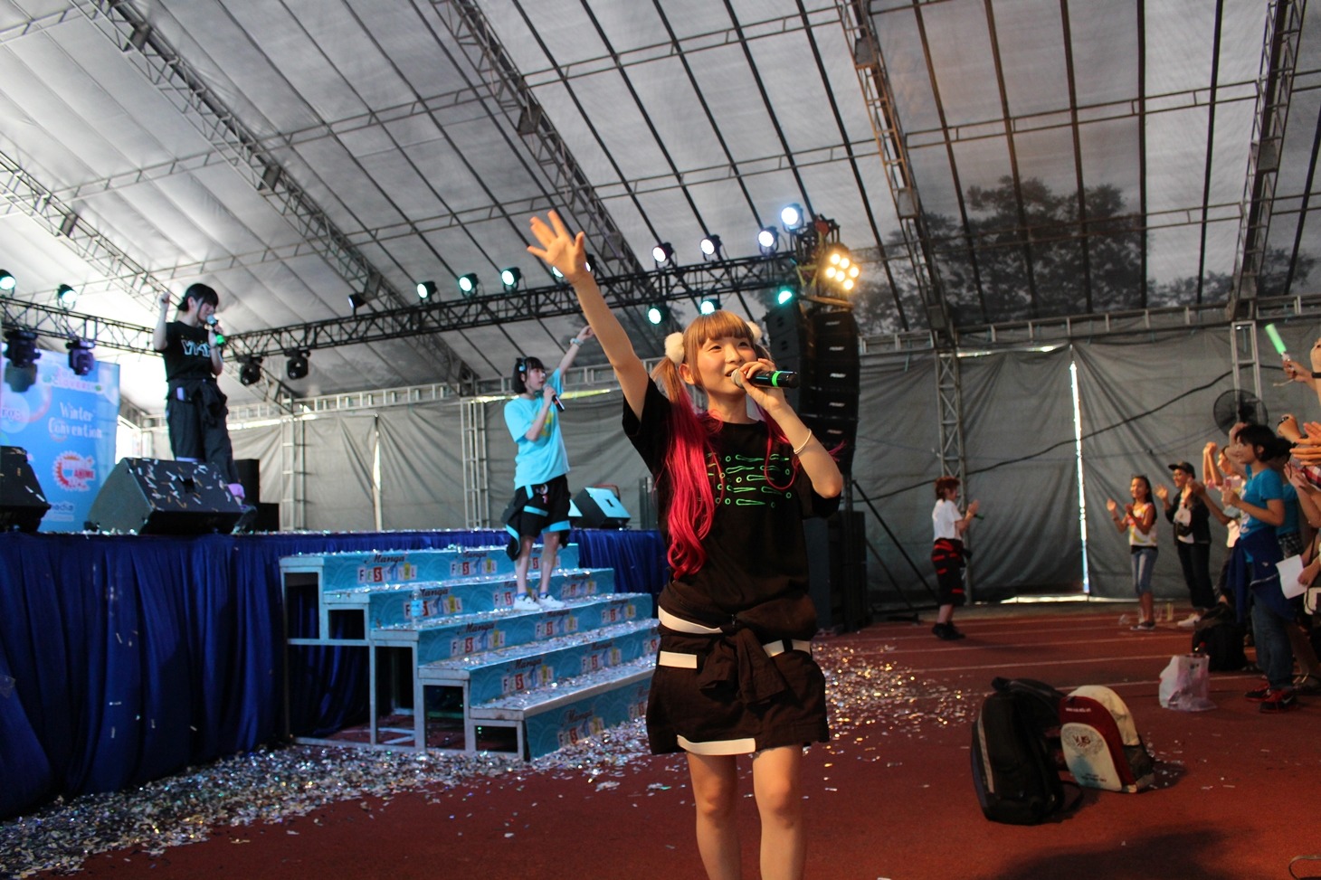 「Manga Festival 2015」でのゆるめるモ！（写真提供：YOU'LL RECORDS）