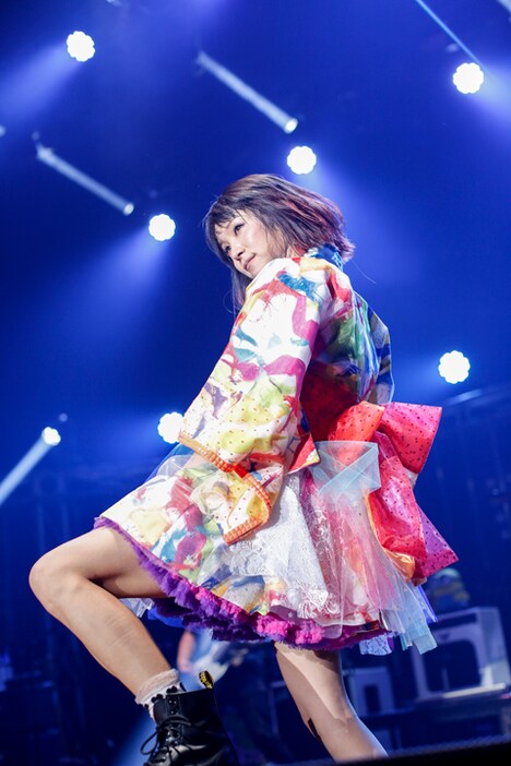 リメイク浴衣姿のLiSA。（Photo by hajime kamiiisaka）