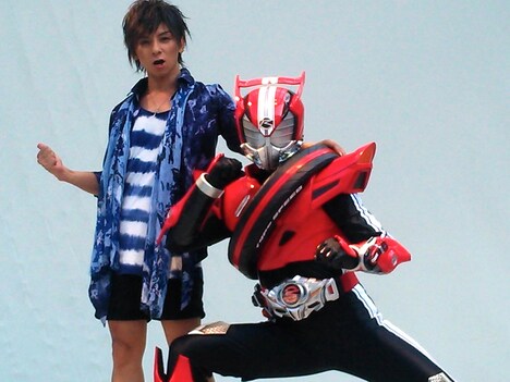 Mitsuru Matsuoka EARNEST DRIVE 3rd Single「re-ray」発売記念ミニライブイベントの様子。