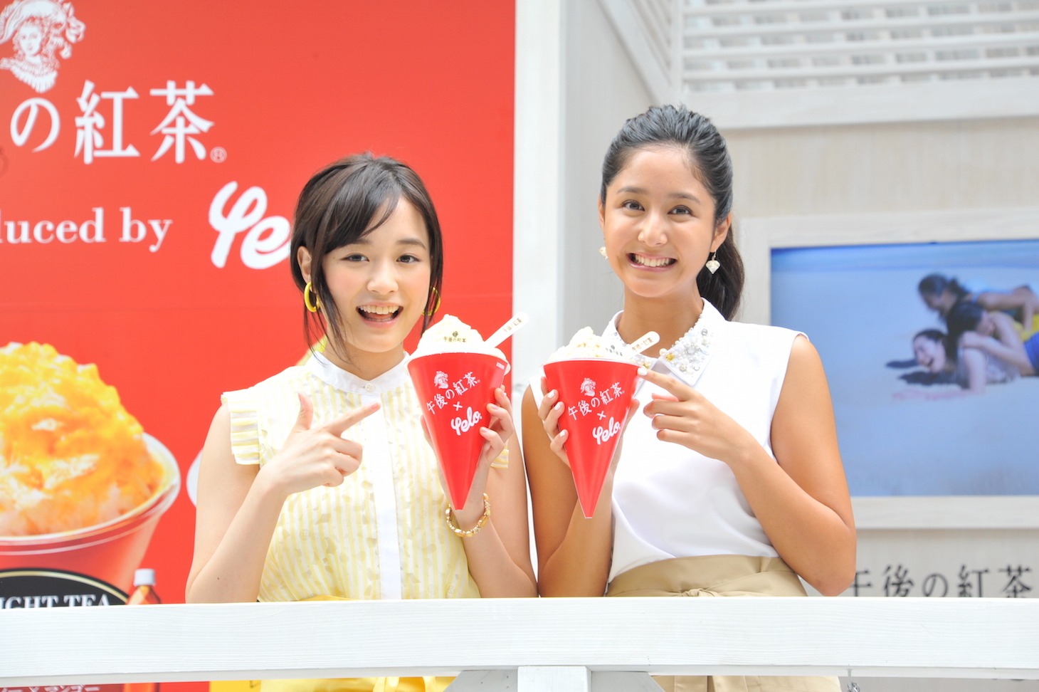 「午後の紅茶 kakigori produced by yelo」オープニングセレモニーの様子。