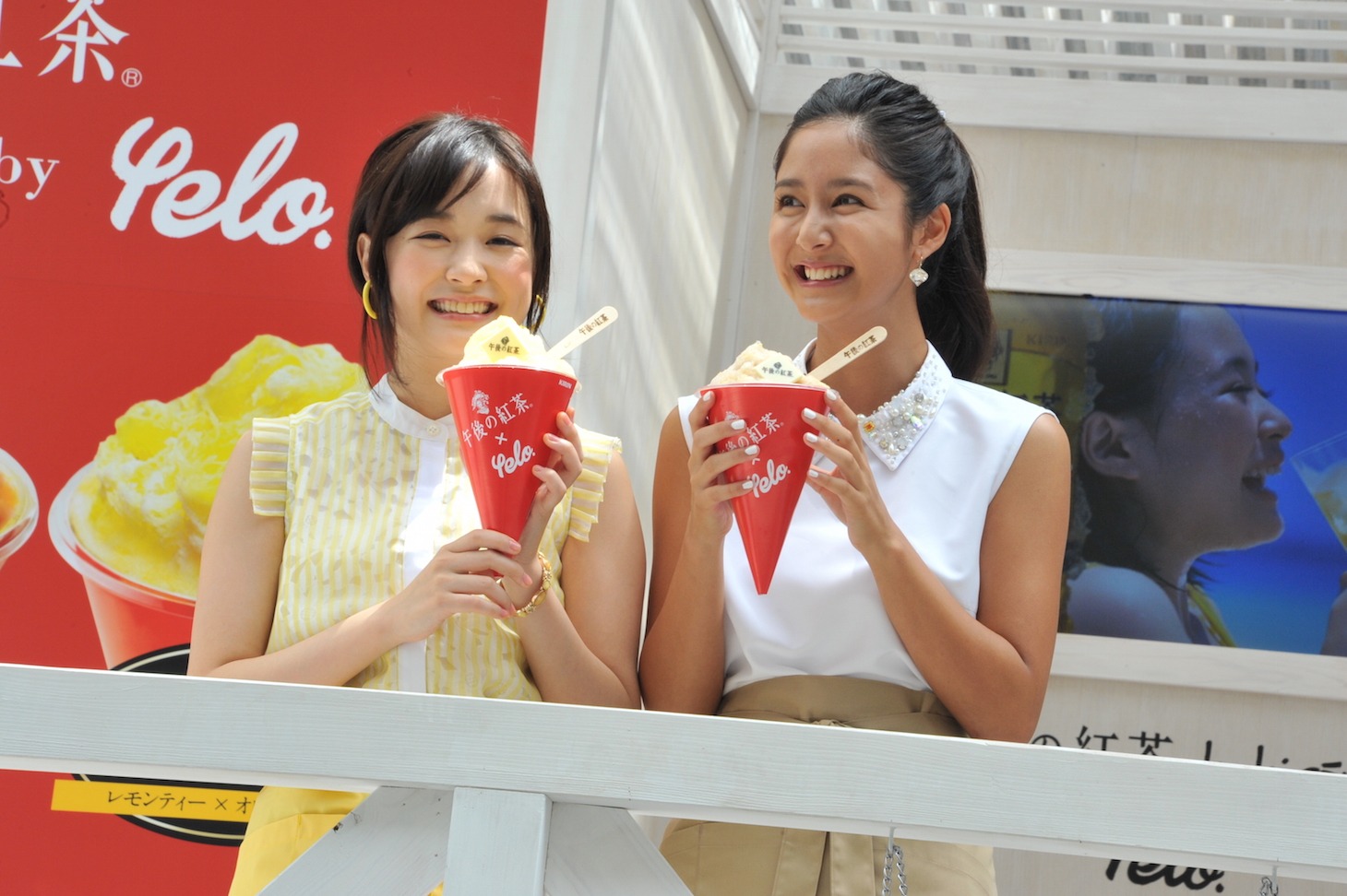 「午後の紅茶 kakigori produced by yelo」オープニングセレモニーの様子。