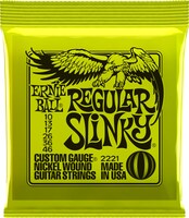横山健使用のギター弦「Ernie Ball Strings Regular Slinky（.010-.046）」パッケージ。