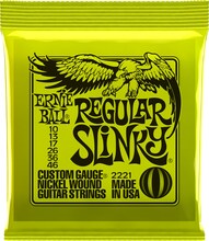 横山健使用のギター弦「Ernie Ball Strings Regular Slinky（.010-.046）」パッケージ。