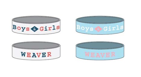 WEAVER「Boys & Girls」予約購入特典のラバーバンドイメージ。