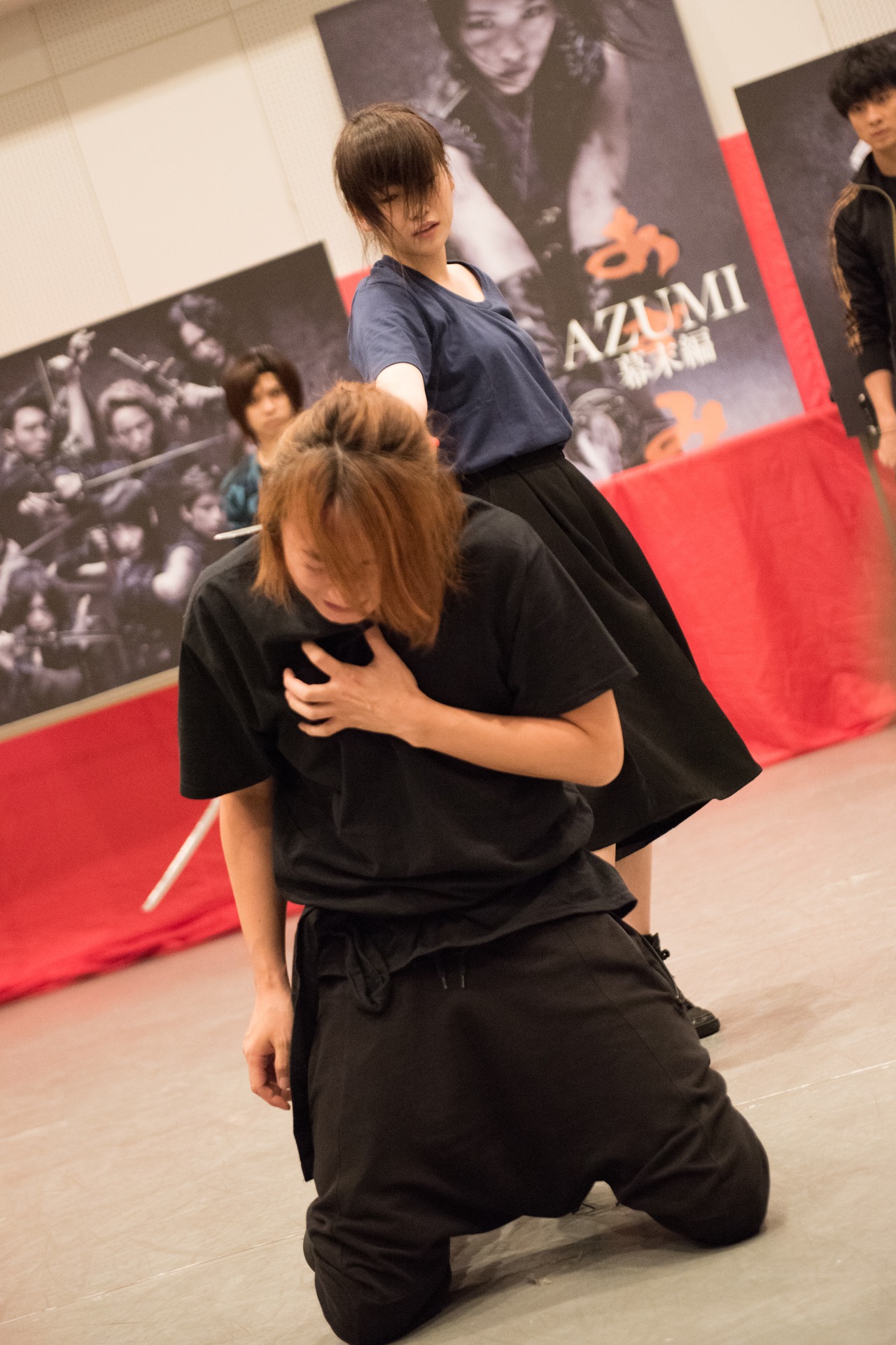 川栄李奈による舞台「AZUMI 幕末編」公開舞台稽古の様子。