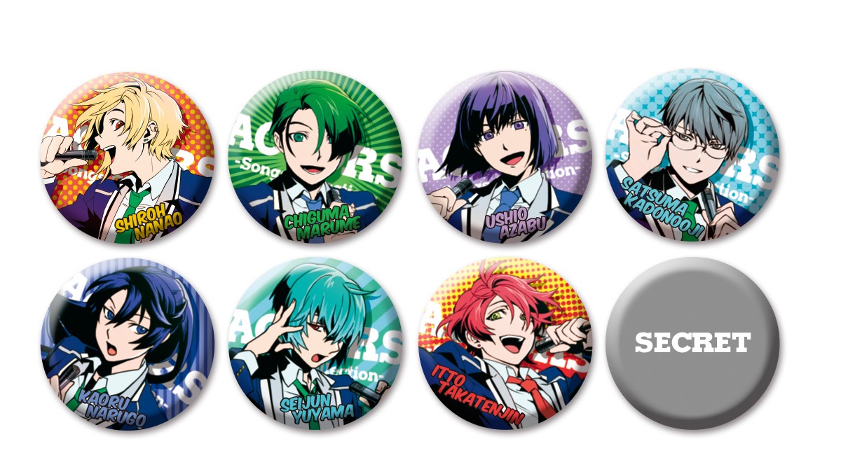「ACTORS - Songs Collection -」に数量限定で付属する缶バッジ。