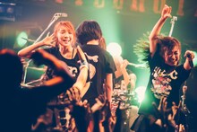 8月27日に行われた「Amazing Battle Royal」でのひめキュンフルーツ缶のステージ。（撮影：西槙太一）