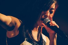 8月27日に行われた「Amazing Battle Royal」でのひめキュンフルーツ缶のステージ。（撮影：西槙太一）