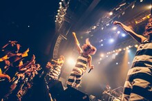 8月27日に行われた「Amazing Battle Royal」でのひめキュンフルーツ缶のステージ。（撮影：西槙太一）