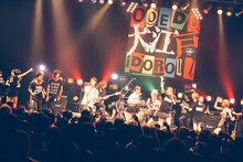 8月28日に行われた「ひめキュン祭 ～ 大江戸アイドロール！SPECIAL 其の参」でのひめキュンフルーツ缶のステージ。（撮影：西槙太一）