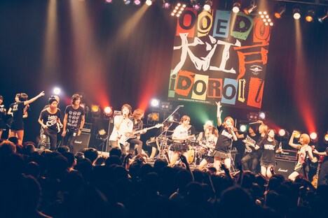 8月28日に行われた「ひめキュン祭 ～ 大江戸アイドロール！SPECIAL 其の参」でのひめキュンフルーツ缶のステージ。（撮影：西槙太一）