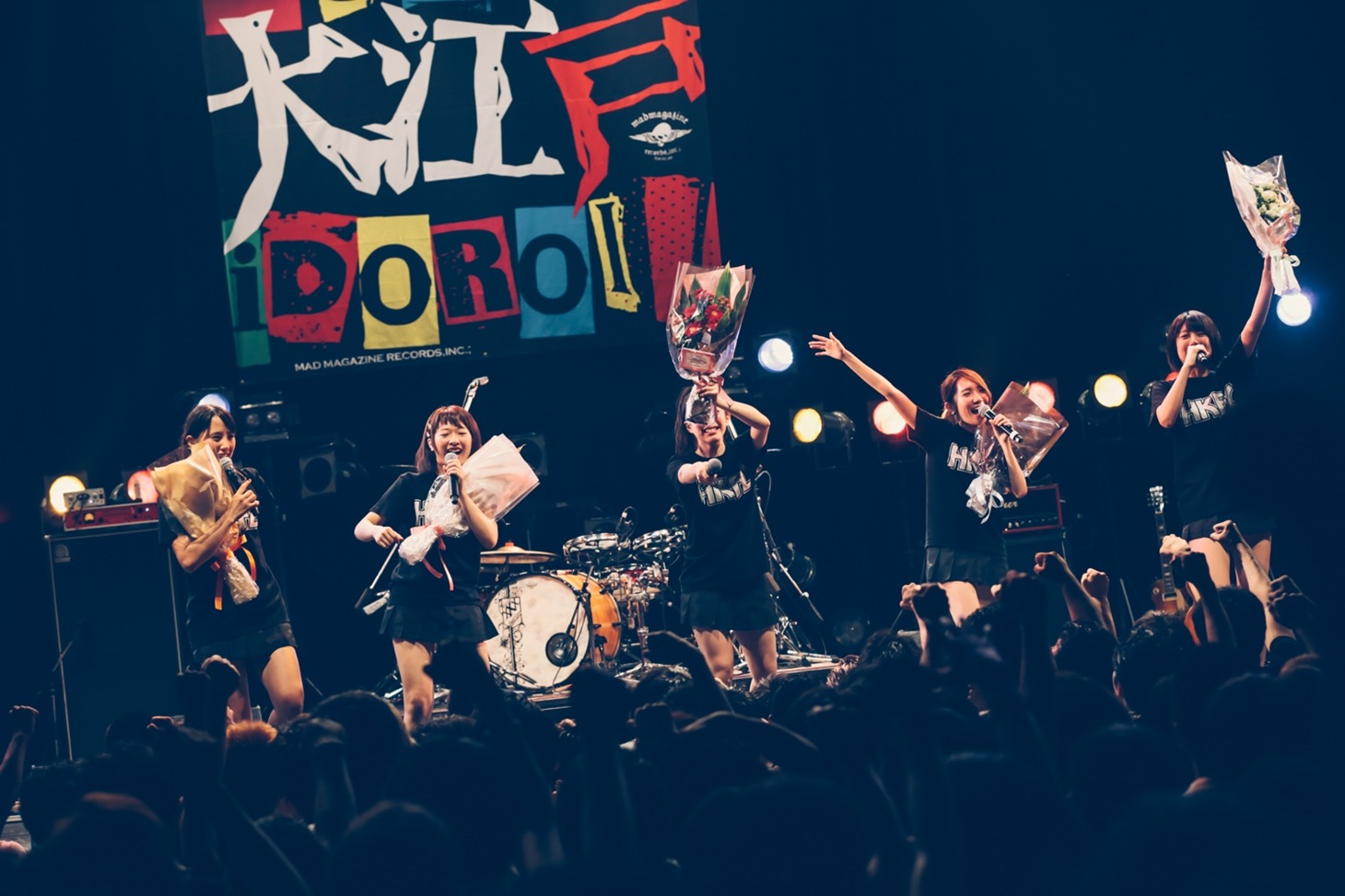 8月28日に行われた「ひめキュン祭 ～ 大江戸アイドロール！SPECIAL 其の参」でのひめキュンフルーツ缶のステージ。（撮影：西槙太一）