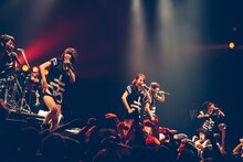 8月28日に行われた「ひめキュン祭 ～ 大江戸アイドロール！SPECIAL 其の参」でのひめキュンフルーツ缶のステージ。（撮影：西槙太一）