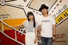 左からmiwa、ハジ→。