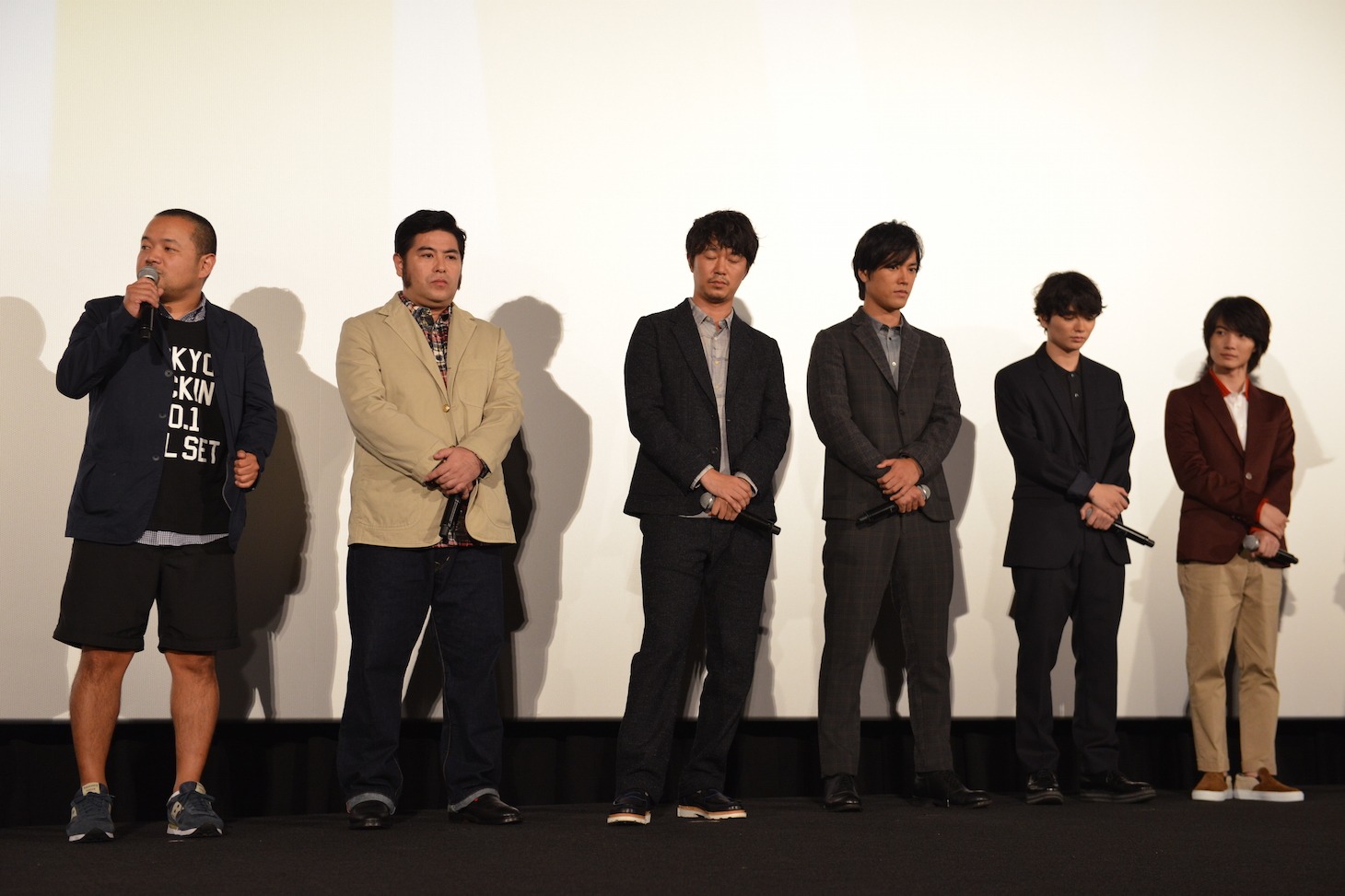 「バクマン。」完成披露試写会舞台挨拶の様子。