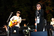 左から秦基博、レキシ。（撮影：山本佳代子）