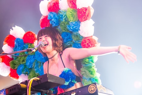 9月15日のTSUTAYA O-WEST公演をもってぽわんを脱退したファズミサキ（Key）。（撮影：箪笥）