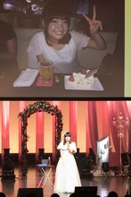 昨年のバースデーイベントの模様を振り返る大橋彩香。（写真提供：ランティス）