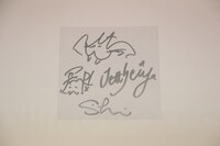 go!go!vanillasインストアイベント「カウンターアクシュン会」でファンに配られたサイン入りクリアシート。（写真提供：ビクターエンタテインメント）