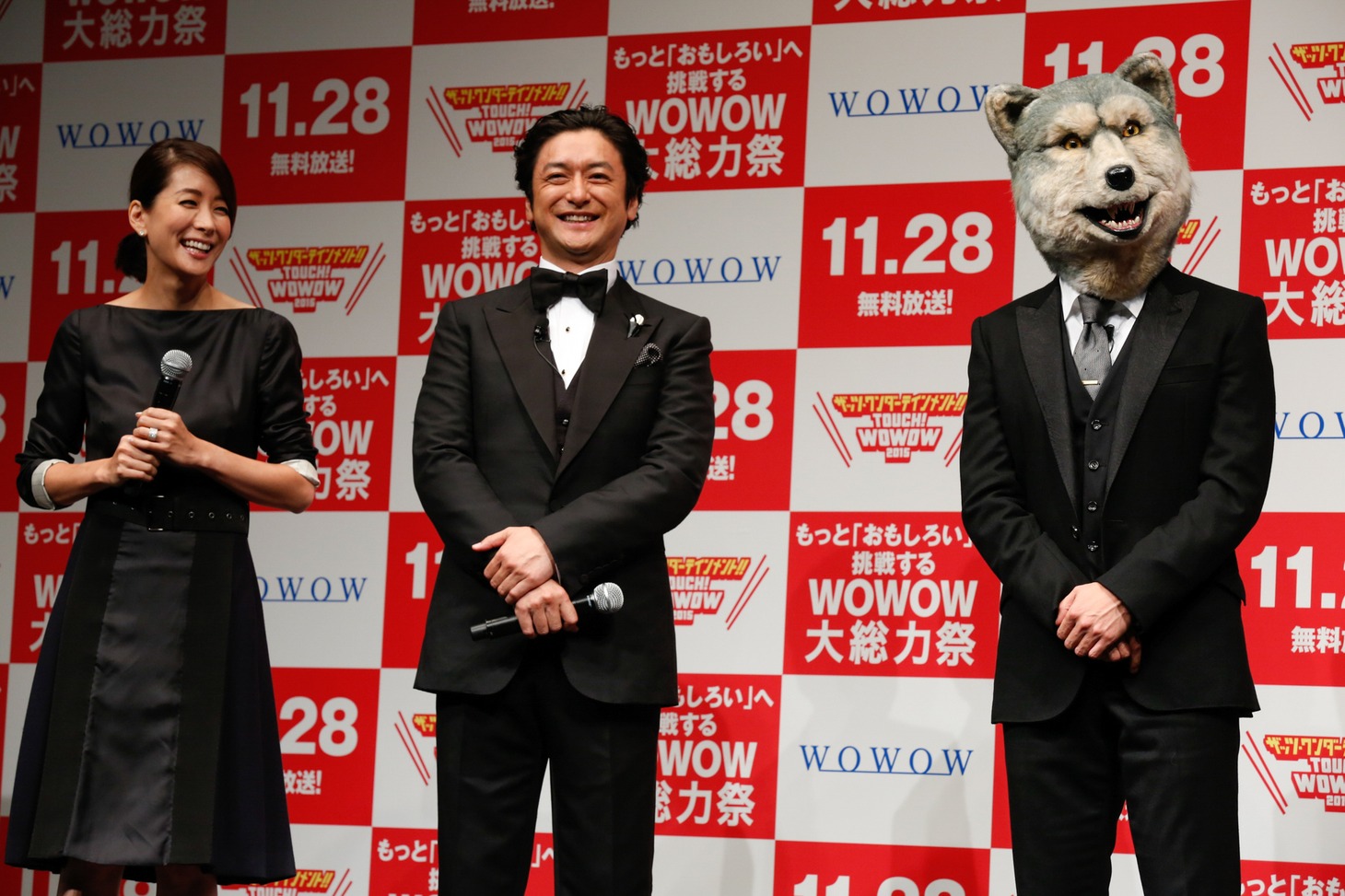 左から内田恭子、石丸幹二、Jean-Ken Johnny。