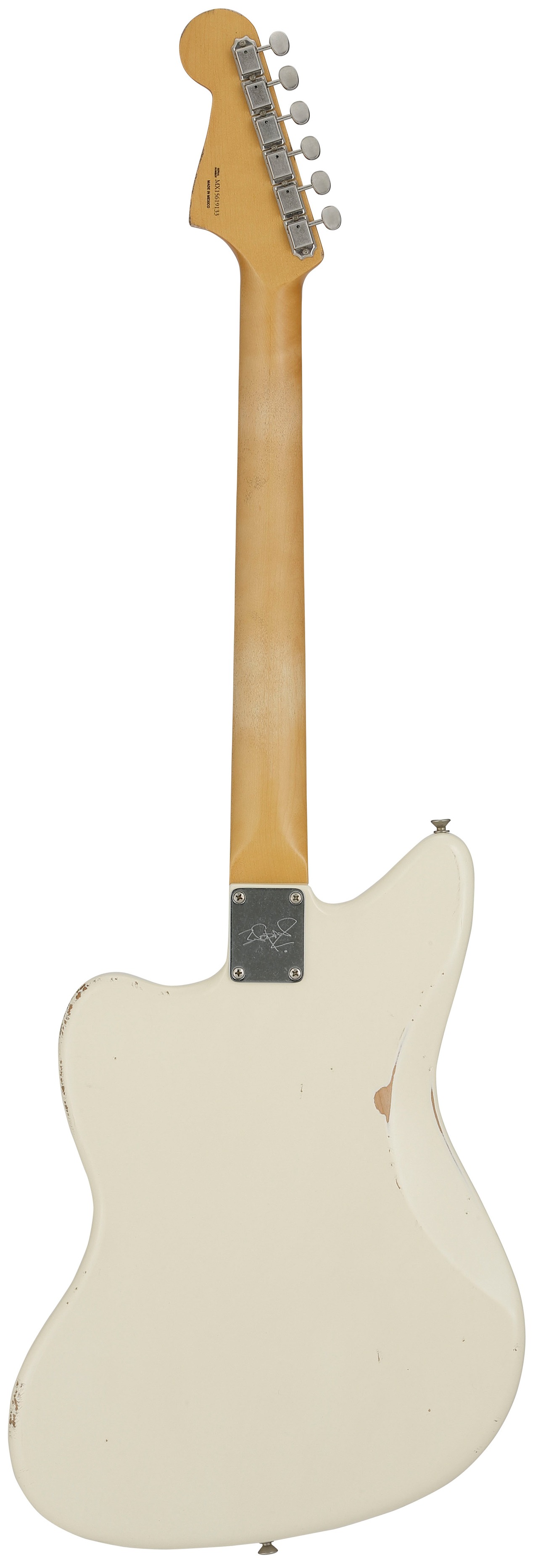 「INORAN ROAD WORN JAZZMASTER」ギター裏面