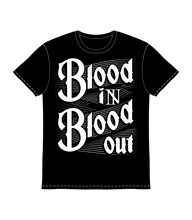 「The BONEZ presents "Blood In Blood Out 2015"」限定Tシャツ付きチケットに付くTシャツデザイン。