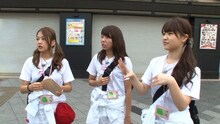 LoGiRL「AKB48Team88!!2015夏 全国横断！島田★中村★中西のTeam88ラッチ!! ～彼女たちの“ひと夏”を繋ぐロードムービー～」の番組収録の様子。(c)テレビ朝日