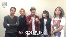「Bowline2015」コメント動画に出演するCrossfaith。