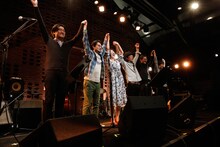 畠山美由紀「THANKS! 30th ANNIVERSARY Fm yokohama 84.7 & 『Travelin' Light』も3周年！大感謝祭ライブ▽」の様子。（撮影：石川拓也）