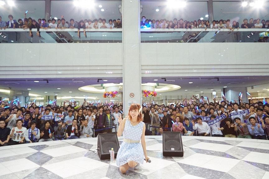 楠田亜衣奈「くっすんサポーター応援会 in サンシャインシティ」の様子。（撮影：上田真梨子）