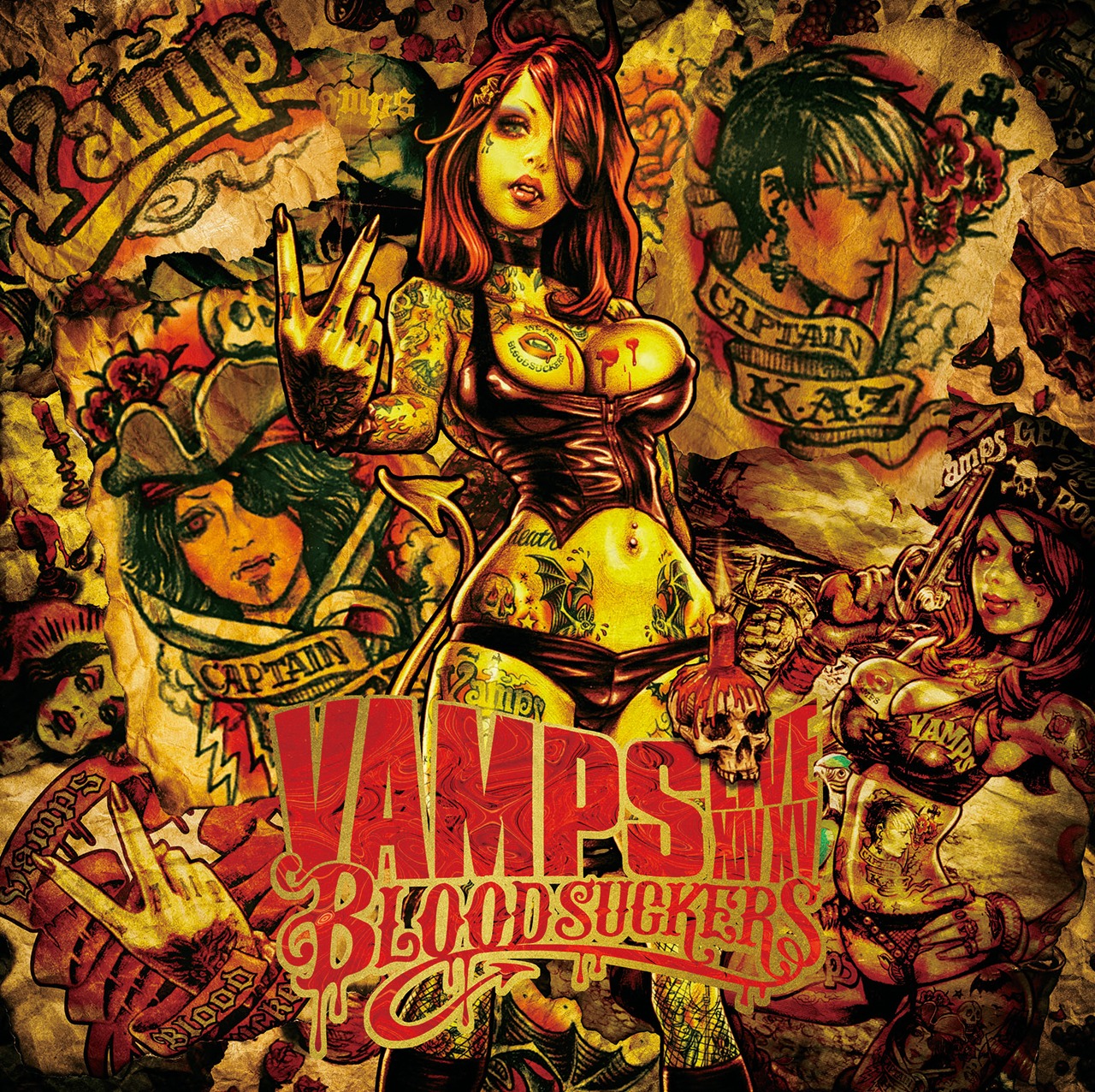 VAMPS「VAMPS LIVE 2015 BLOODSUCKERS」初回限定盤グッズ付DVDジャケット