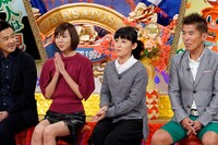左から野村宏伸、柊子、福田彩乃、勝俣州和。 (c)日本テレビ