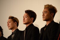 左から登坂広臣（三代目 J Soul Brothers from EXILE TRIBE）、今市隆二（三代目 J Soul Brothers from EXILE TRIBE）、ELLY（三代目 J Soul Brothers from EXILE TRIBE）。