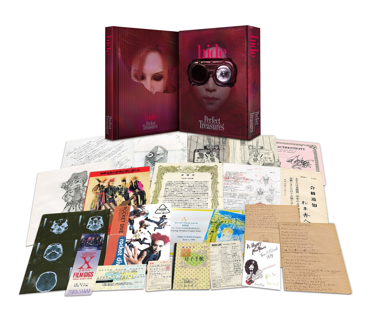トレジャーブック「hide Perfect Treasures」展開図サンプル (c)Treasure Publishing inc.