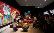 「村上隆の五百羅漢図展」に登場したゆず。